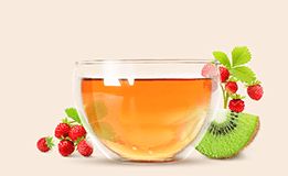 black tea with kiwi and garden strawberries TESS Sweet Paradise photo