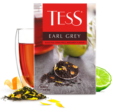 Black tea, citrus peels, bergamot flavour TESS Earl Grey leaf 400g photo