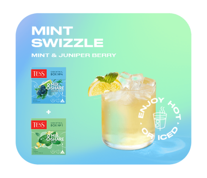 Oolong tea, rosemary, apple and juniper flavouring TESS Cocktail Box №4 piramids 20pcs. photo