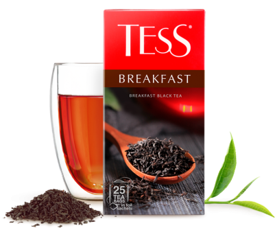 Breakfast black tea TESS Breakfast in bags 25 pcs. photo