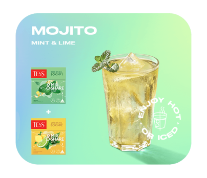 Herbal infusion with mint, linden and citrus peels TESS Cocktail Box №1 piramids 20pcs. photo