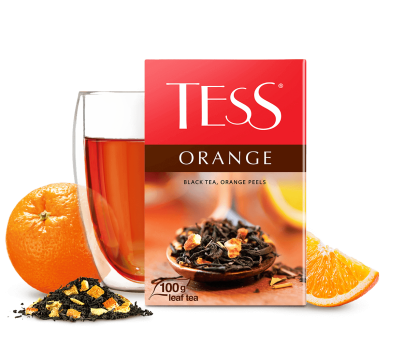 Black tea, orange peels TESS Orange leaf 100g photo