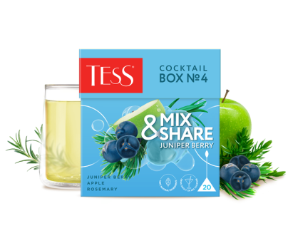 Oolong tea, rosemary, apple and juniper flavouring TESS Cocktail Box №4 piramids 20pcs. photo