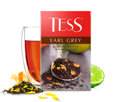 Black tea, citrus peels, bergamot flavour TESS Earl Grey leaf 200g photo