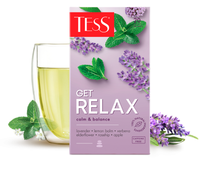 Herbal infusion with elderflower flavour TESS Relax in bags 20 pcs. photo