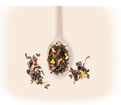 Green tea, strawberry, white peach flavour TESS Flirt in bags 25 pcs. photo