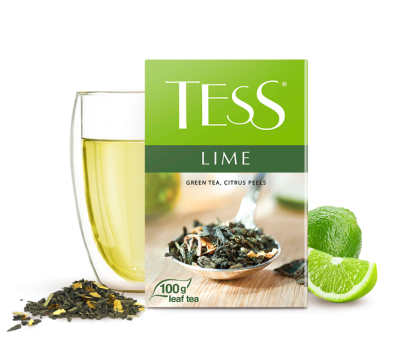 Green tea, citrus peels TESS Lime leaf 100g photo